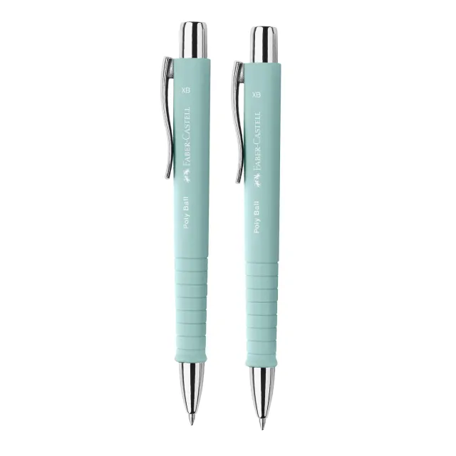 Faber-Castell Poly Ball Caribic Blue Kugelschreiber 2 Stück XB