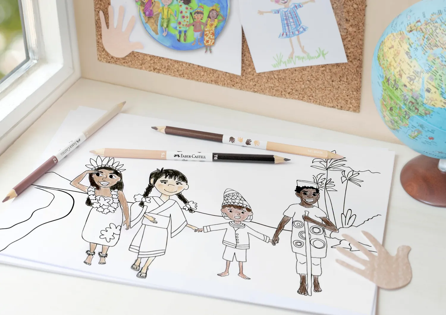 Faber-Castell 116511 Bicolor Buntstifte Set Children of the World