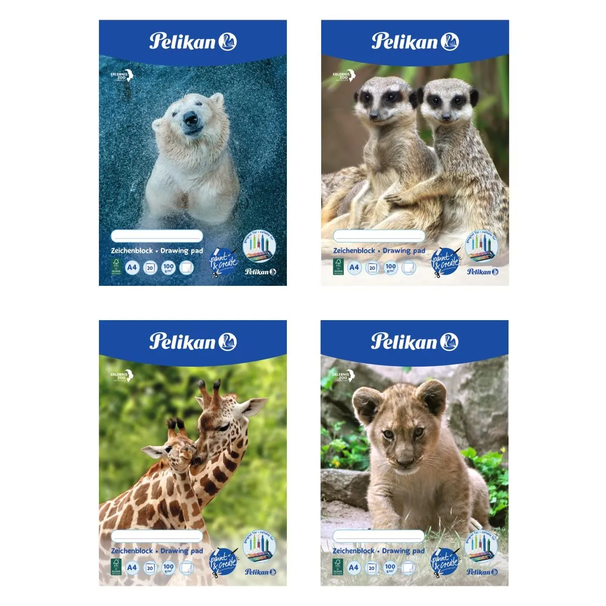 Pelikan Zeichenblock weißes Papier