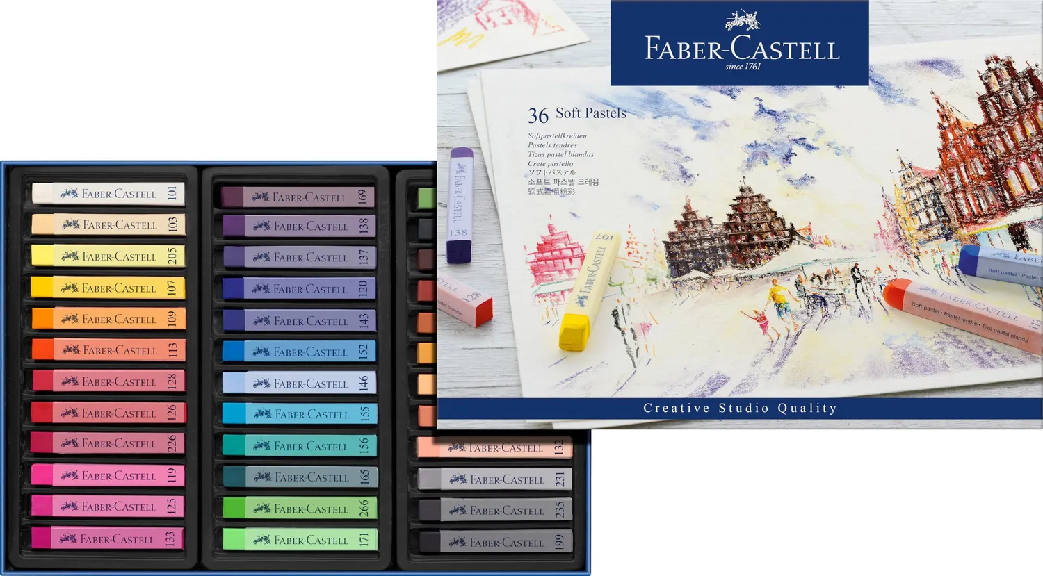 Faber-Castell 128324 Softpastellkreide Etui brillant