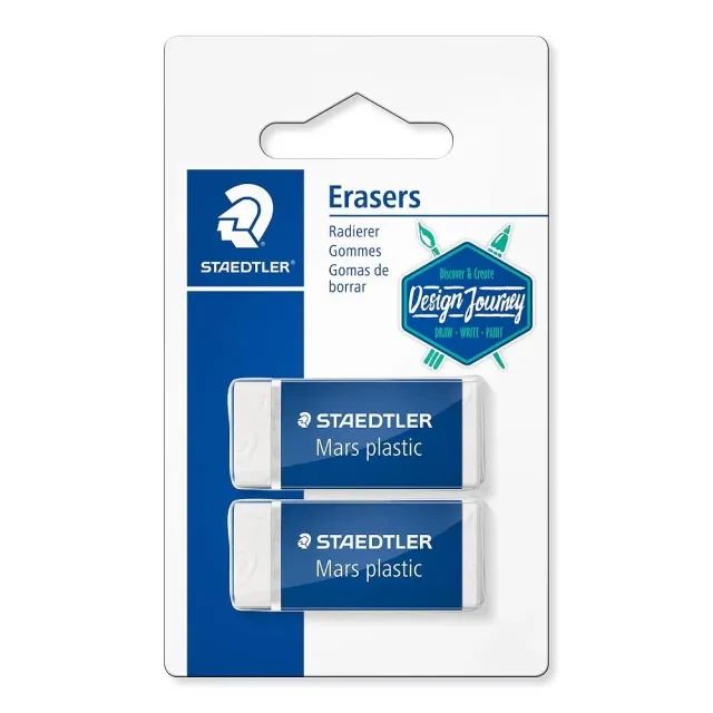 STAEDTLER Mars plastic 526 53 mini Radierer 2er Pack latexfrei