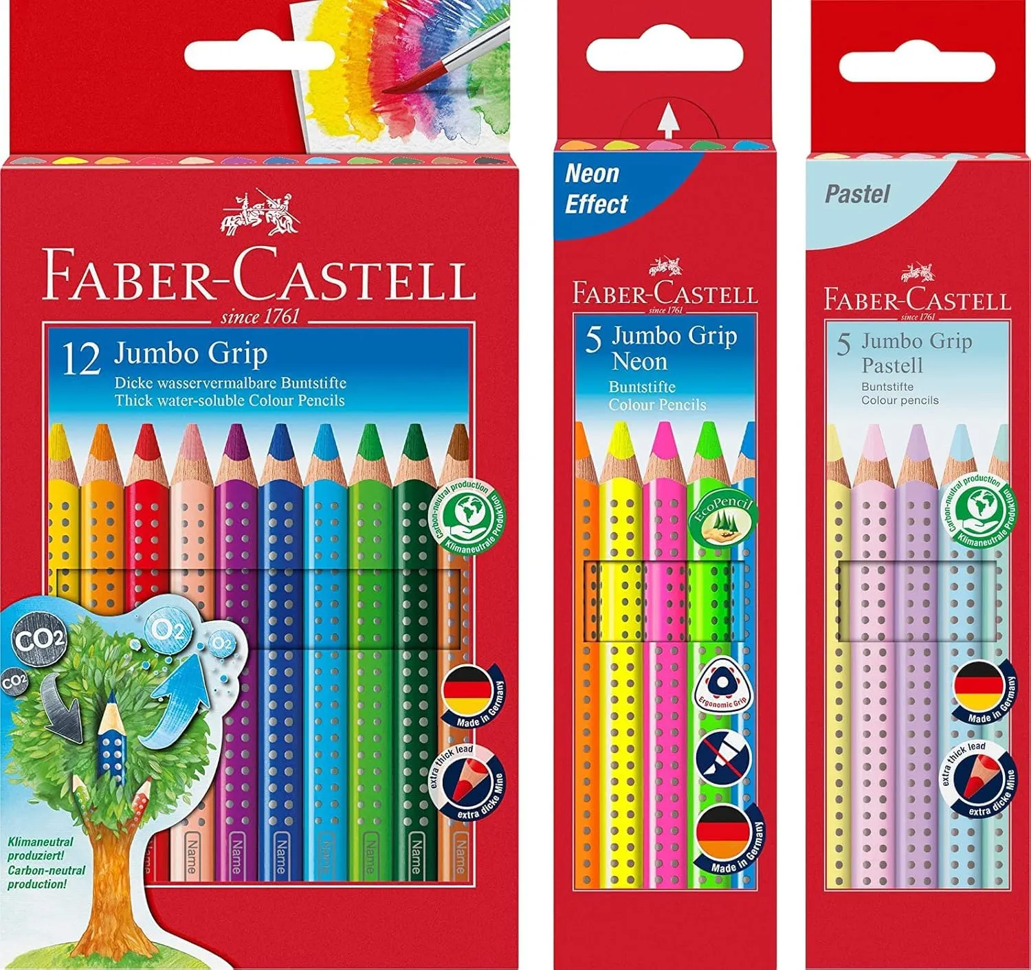 Faber-Castell Jumbo Grip Buntstifte Dreikant deckend