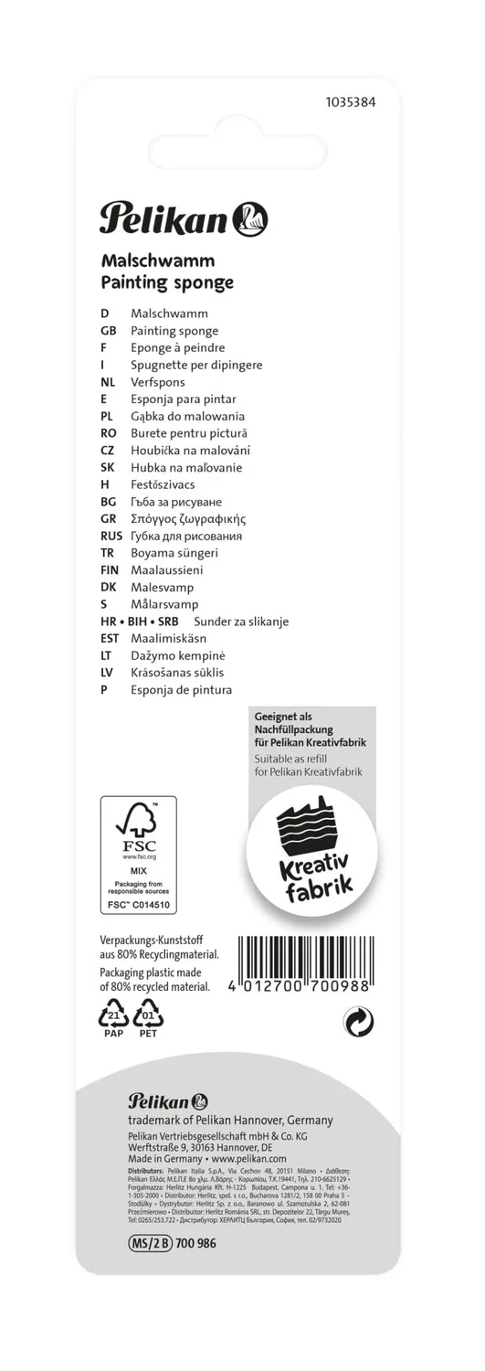Pelikan Malschwamm 2er Pack weich saugfähig