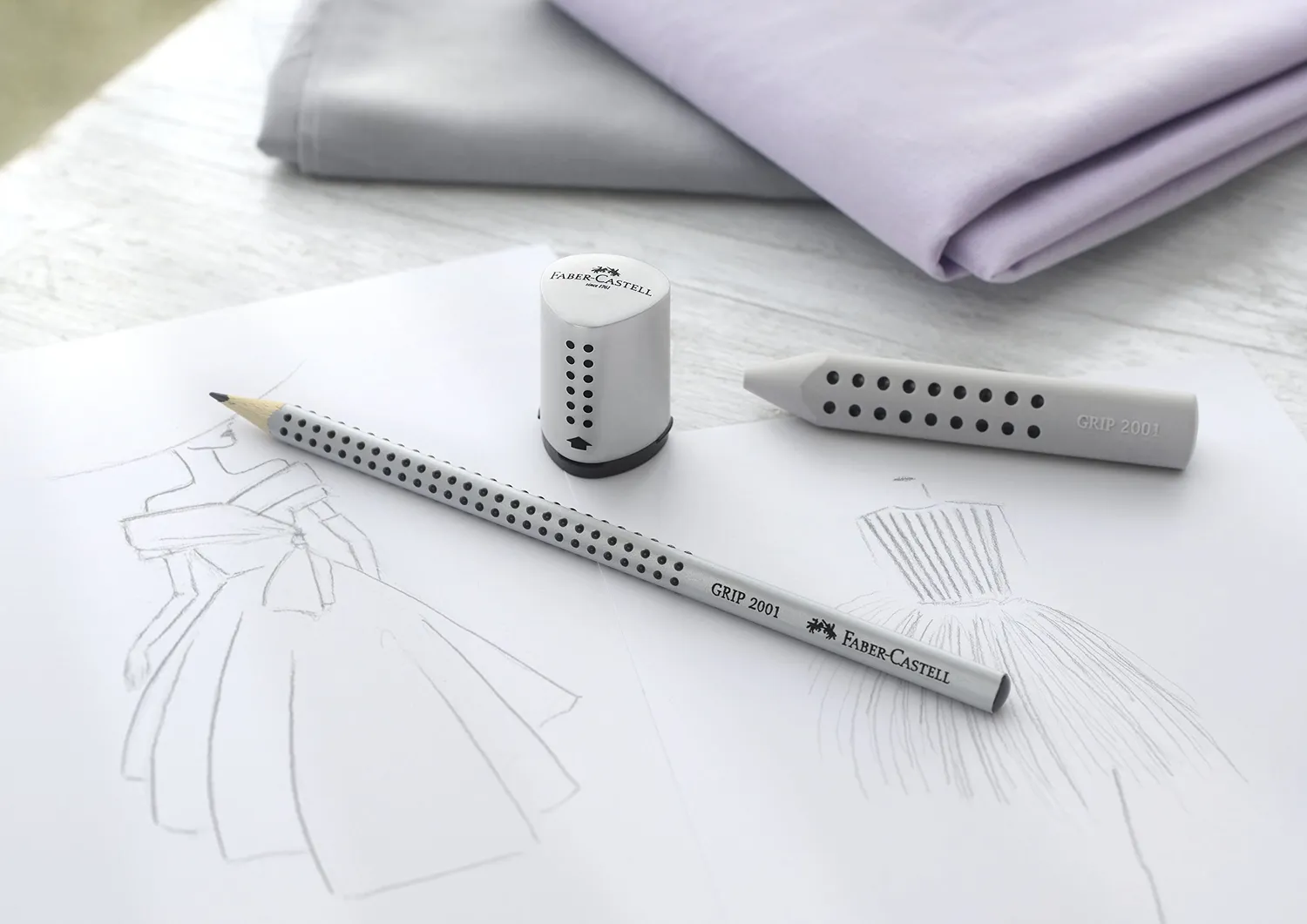 Faber-Castell Grip 2001 Bleistifte mit Radierkappe