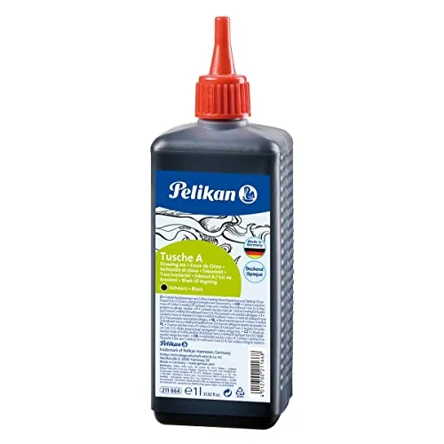 Pelikan Tusche A 17 Tusche schwarz 1000 ml lichtbeständig
