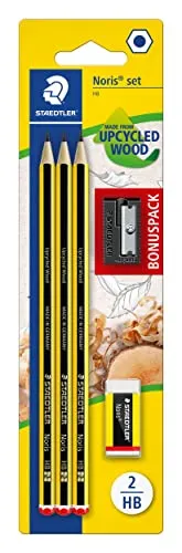 STAEDTLER Noris 120 Bleistift-Set HB 3-teilig griffig