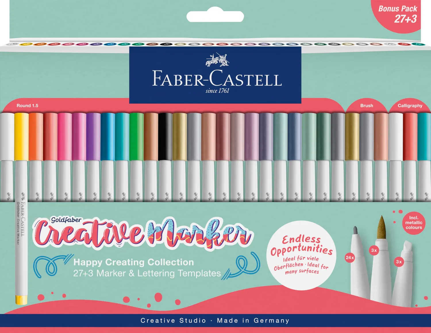 Faber-Castell Goldfaber Creative Marker Filzstifte 6 Stück
