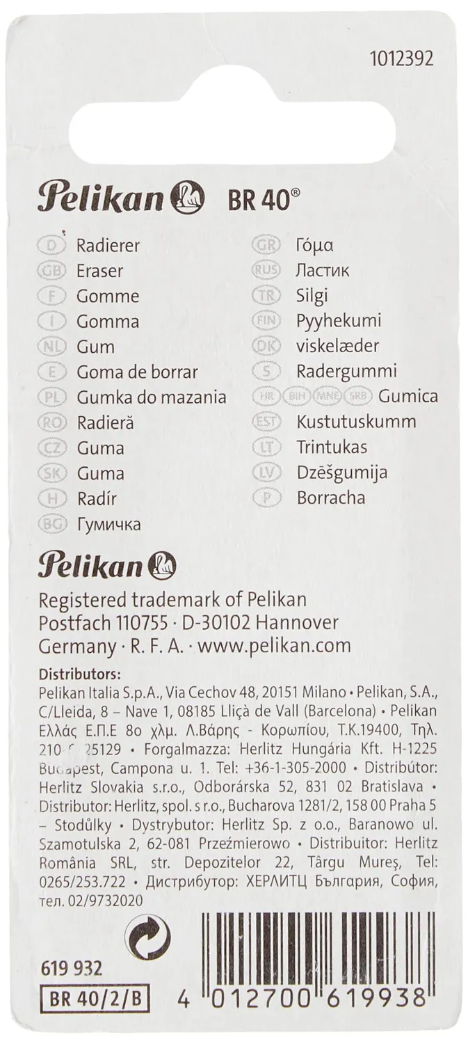 Pelikan BR40 Radierer aus Kautschuk