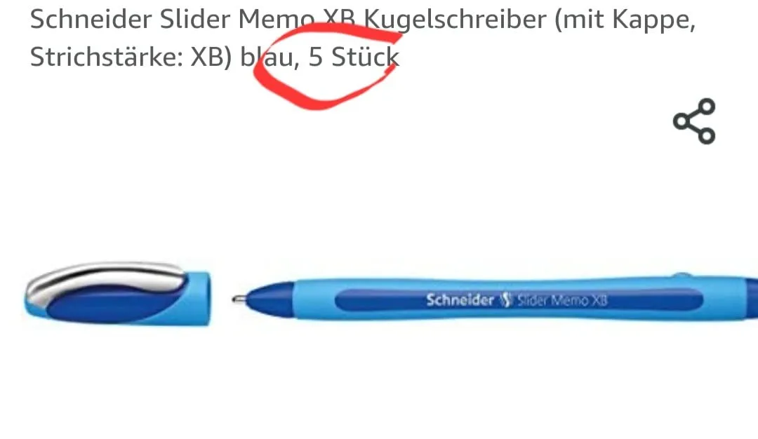 Schneider Slider Memo XB Kugelschreiber