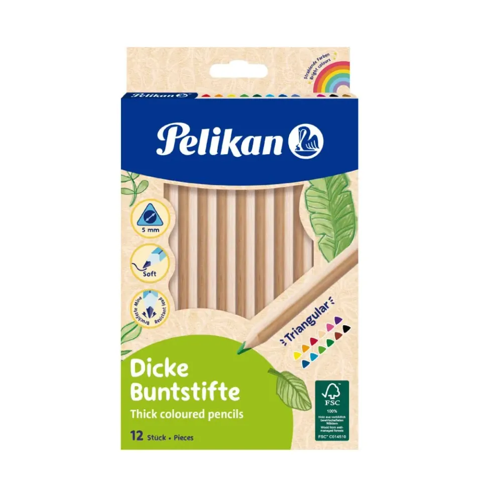 Pelikan Jumbo Dreikant-Buntstifte 12er Kartonetui FSC