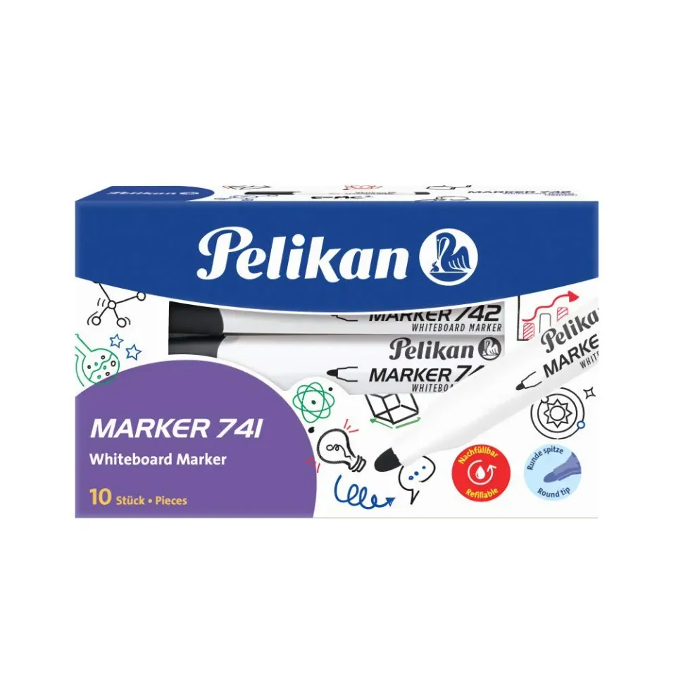 Pelikan 741 Whiteboard-Marker Rundspitze 10er