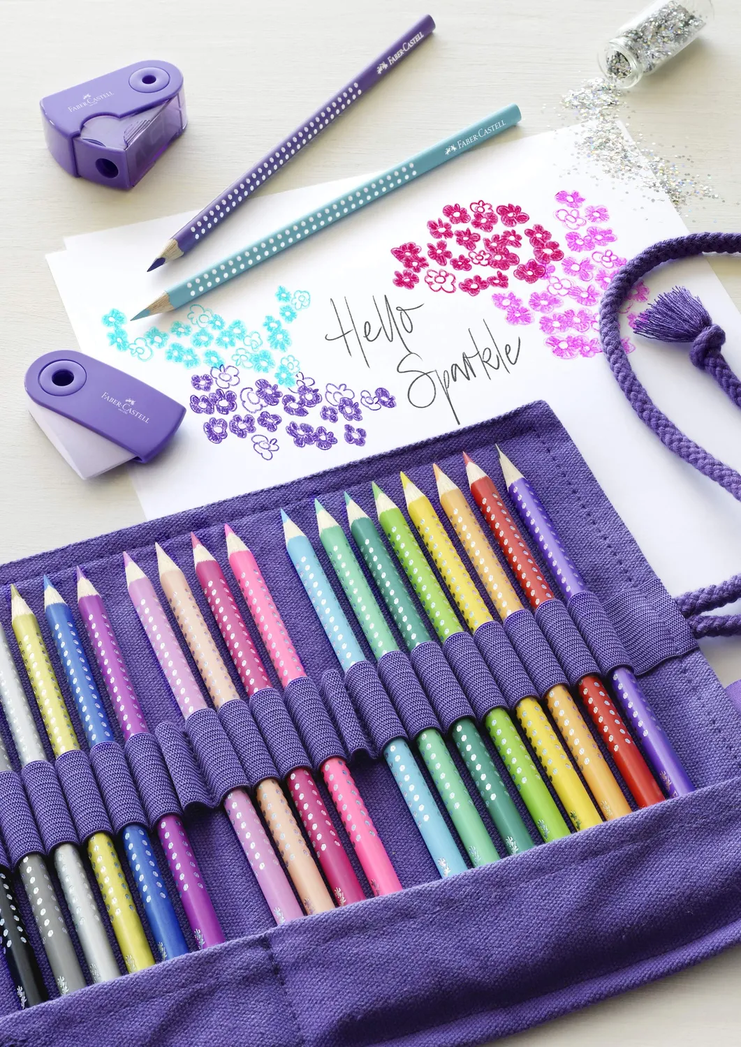 Faber-Castell Sparkle Buntstifte 21er-Set mit Stifterolle