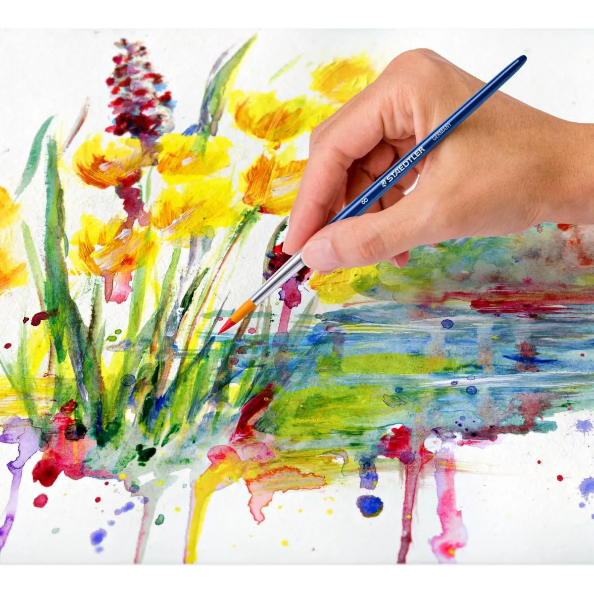 STAEDTLER 989SBK3-3 Pinselset Synthetik 3er Holzgriff