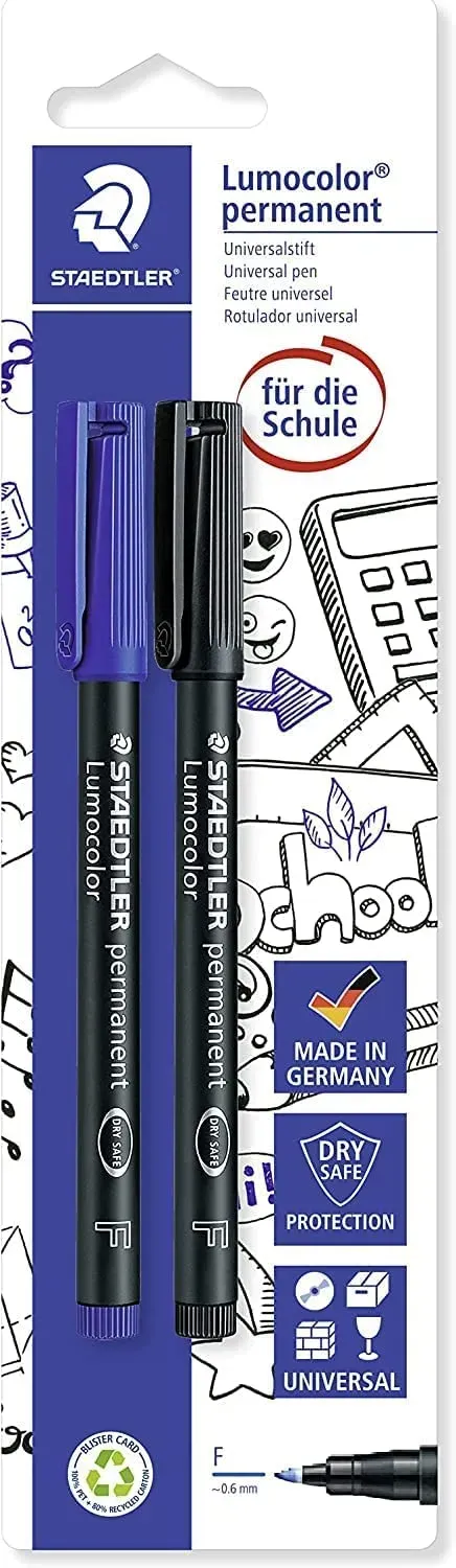 STAEDTLER Lumocolor 318 Permanent Marker 2er Set 0,6 mm
