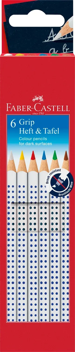 Faber-Castell Grip Heft & Tafel Buntstifte