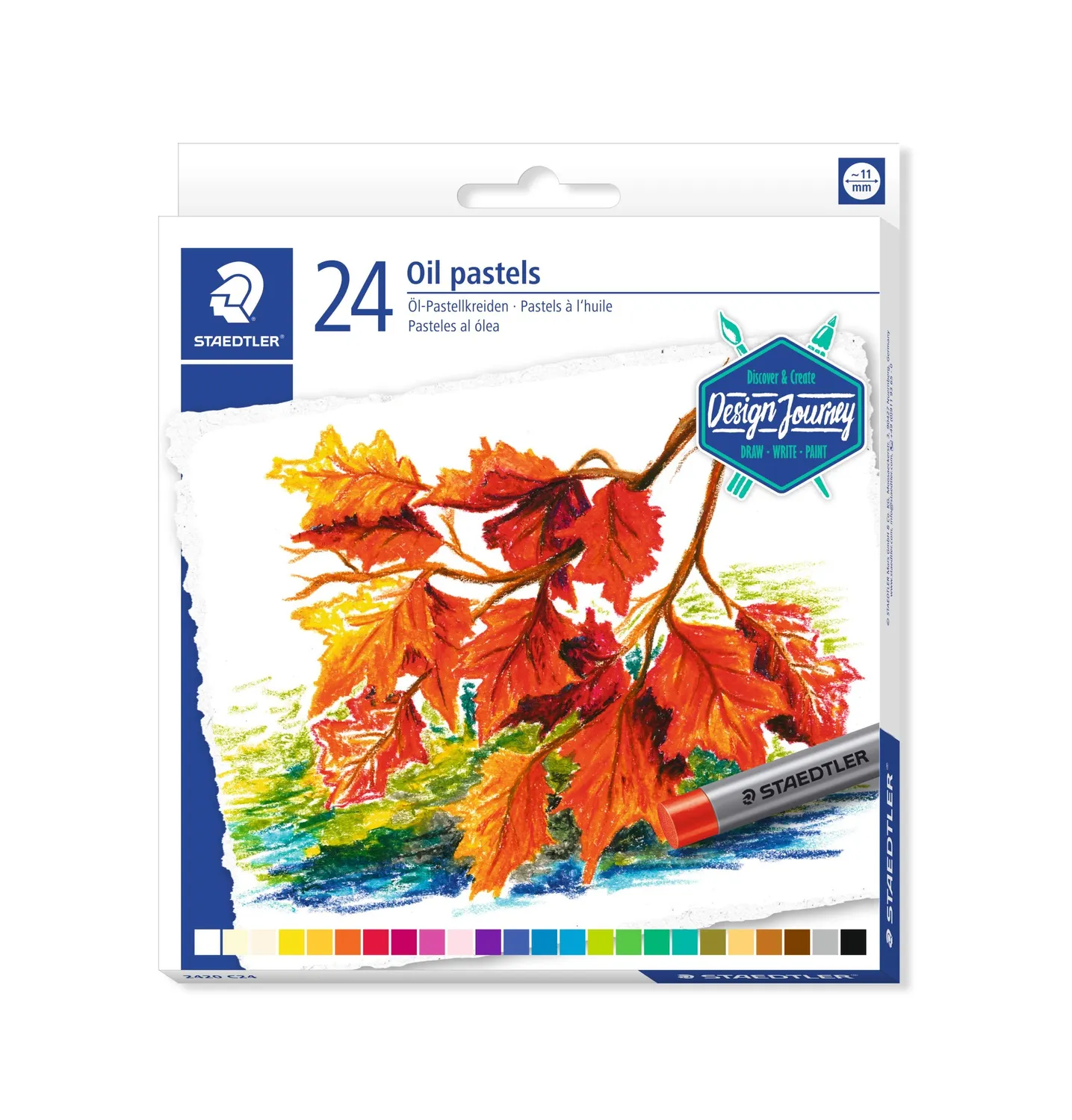STAEDTLER 2420 Ölpastellkreide Kartonetui wasserfest