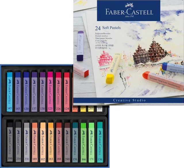 Faber-Castell 128324 Softpastellkreide Etui brillant
