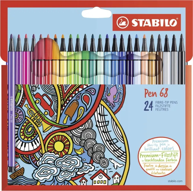 STABILO Pen 68 Filzstift 1 mm aquarellierbar