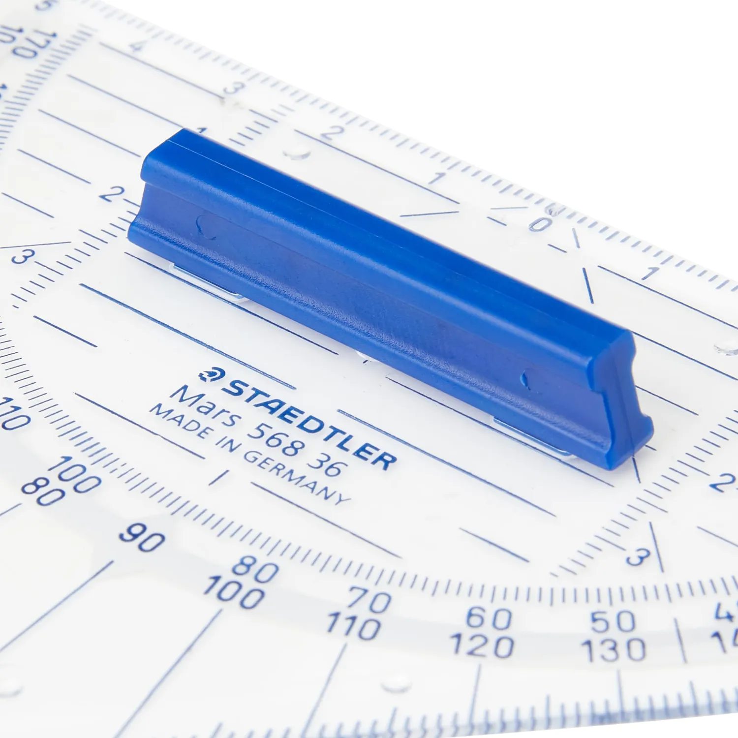 STAEDTLER Mars 568 Geodreieck mit Griff glasklar