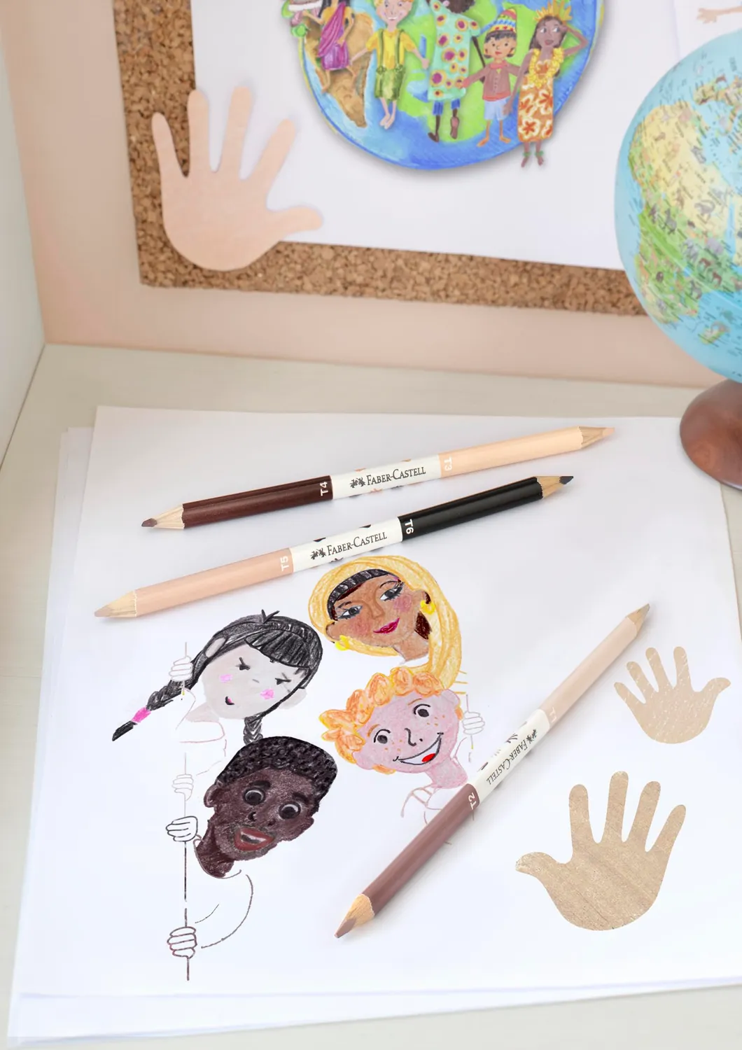 Faber-Castell 116511 Bicolor Buntstifte Set Children of the World