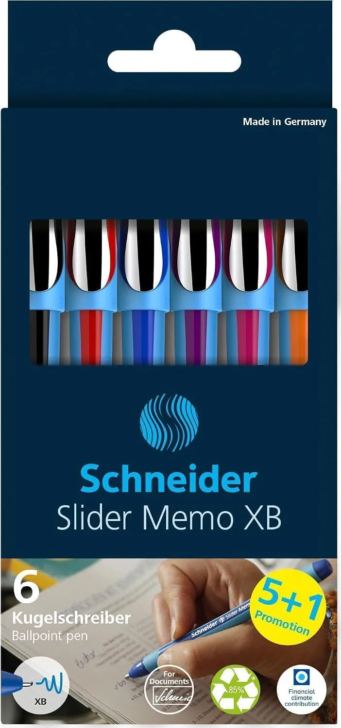 Schneider Slider Memo XB Kugelschreiber sortiert 6er Etui