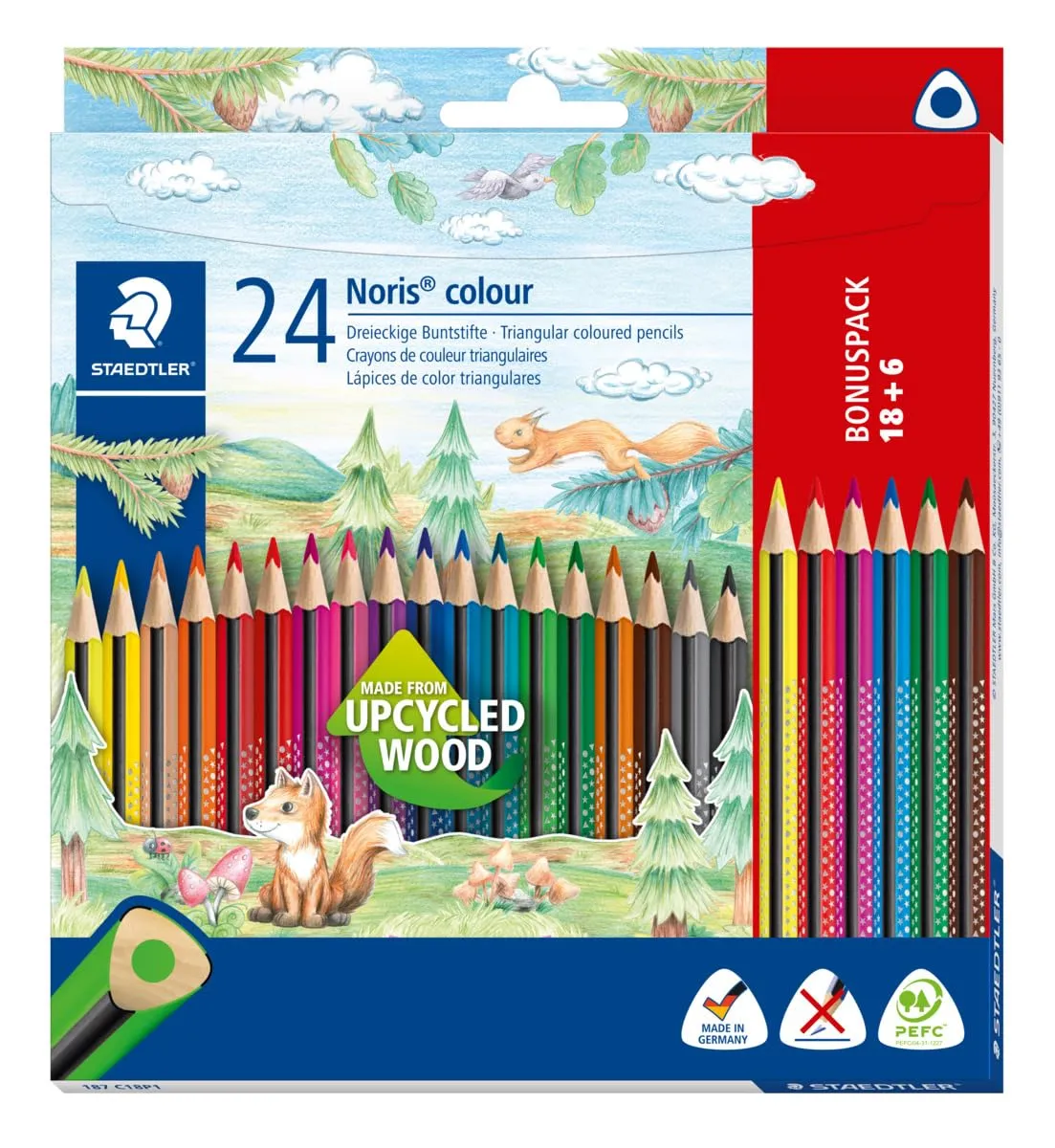 STAEDTLER Noris colour 187 Buntstifte Dreikant
