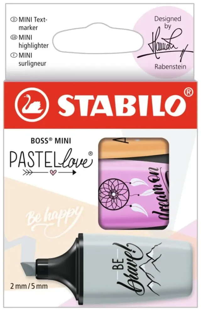 STABILO BOSS MINI Pastellove 2.0 Textmarker 6er Set Pastell