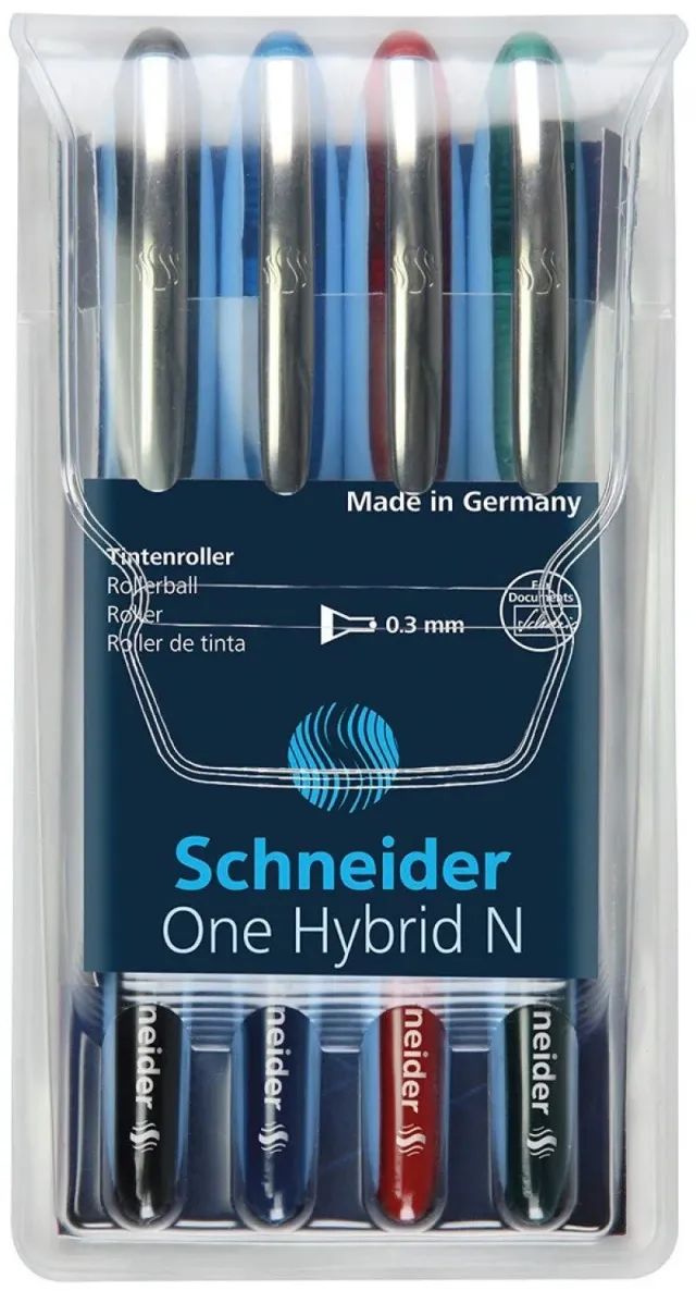Schneider One Hybrid N Tintenroller 4er dokumentenecht