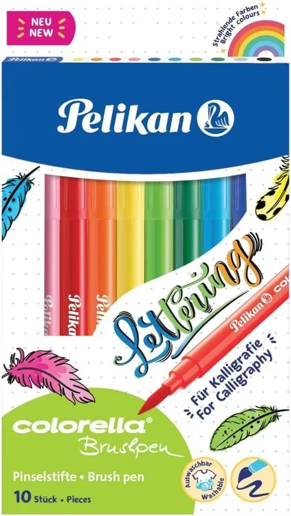 Pelikan Colorella Super Brush Faserschreiber 10 Stifte bunt