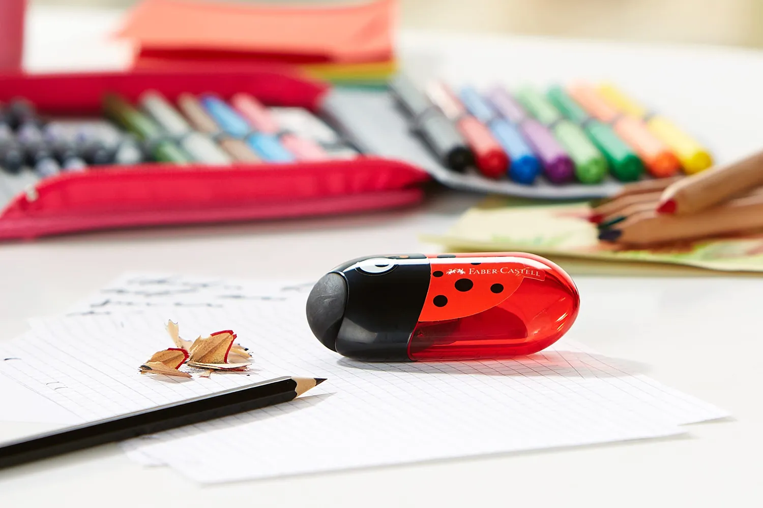 Faber-Castell Doppelspitzdose Spitzer mit Radiergummi