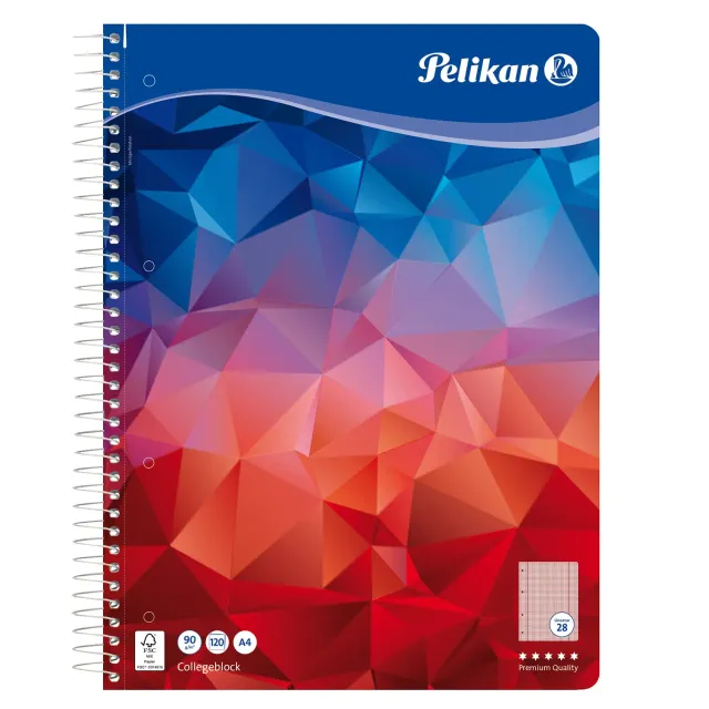 Pelikan Spiralblock A4 100106 kariert 3x120 Blatt