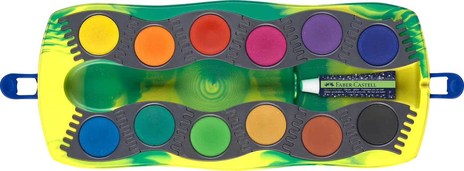 Faber-Castell Connector Wasserfarbkasten Dino 12 Farben