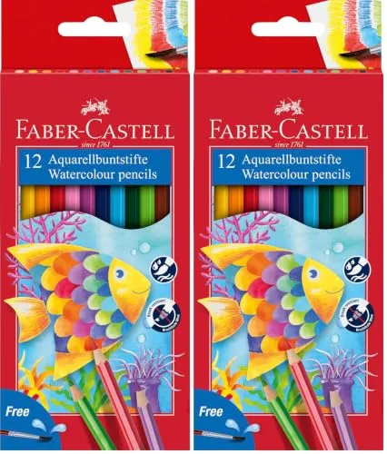 Faber-Castell Aquarell Buntstifte mit Pinsel wasservermalbar