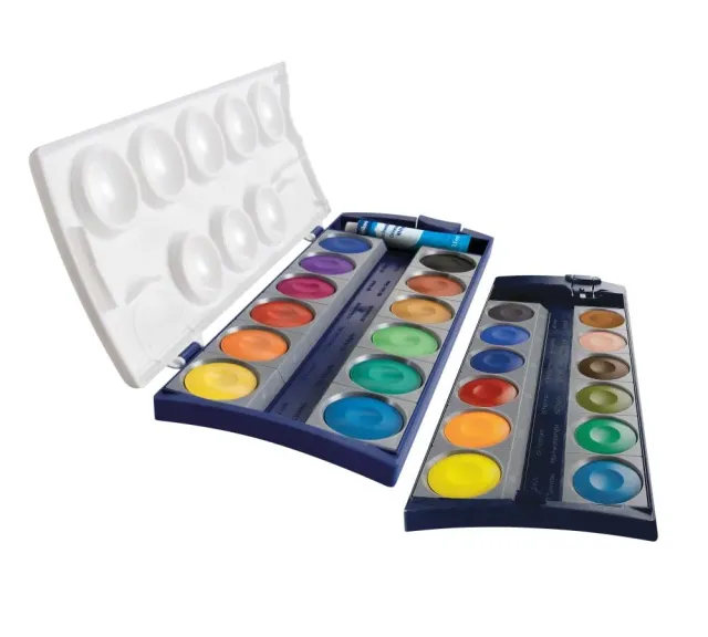 Pelikan K24 Farbkasten 24 Farben mit Deckweiß deckend