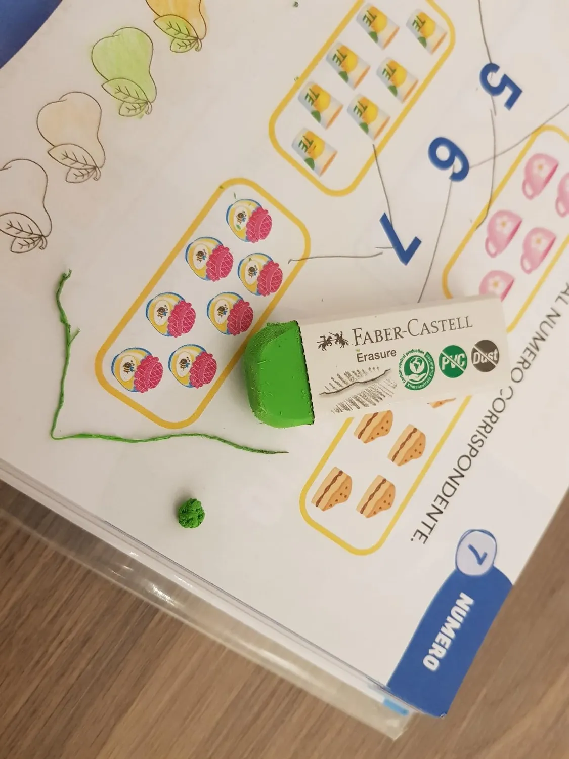 Faber-Castell Erasure Radiergummi grün 5er-Set PVC-frei