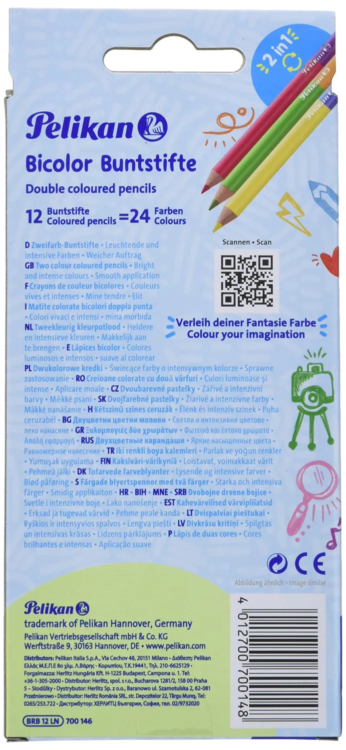 Pelikan Bicolor 700146 Buntstifte rund doppelseitig