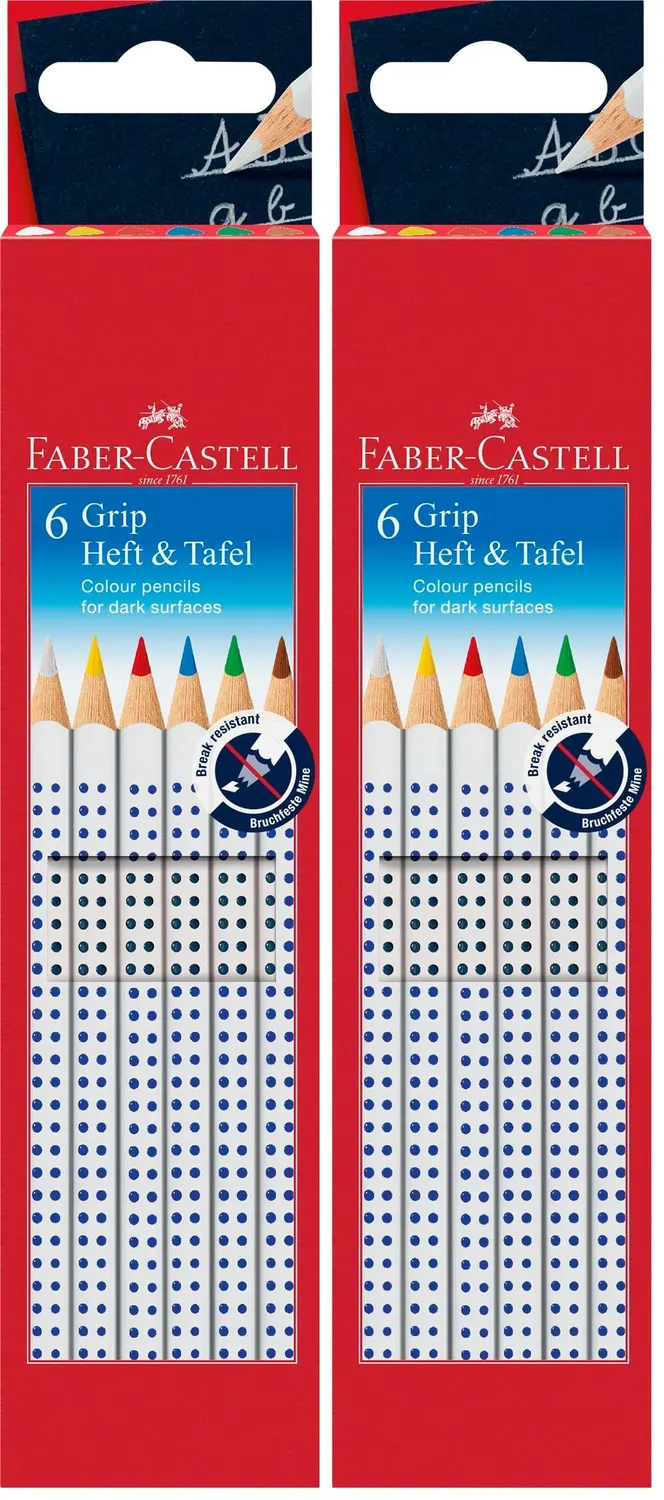 Faber-Castell Grip Heft & Tafel Buntstifte