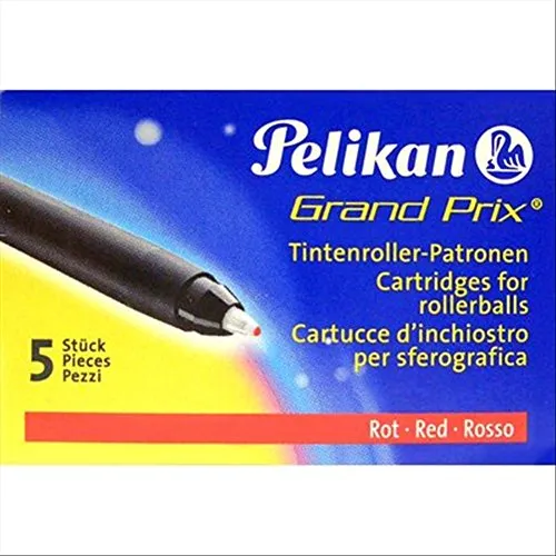 Pelikan Tintenpatronen Rot 5 Stück mit Rollerspitze