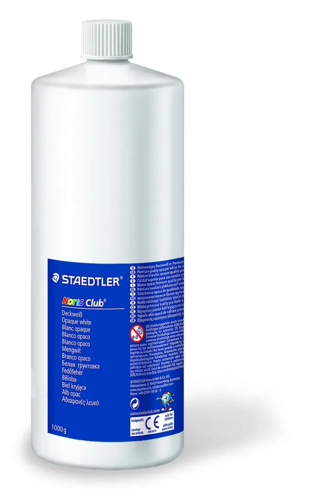 STAEDTLER Noris Club 8856-0 Deckweiß 1000 ml hohe Deckkraft