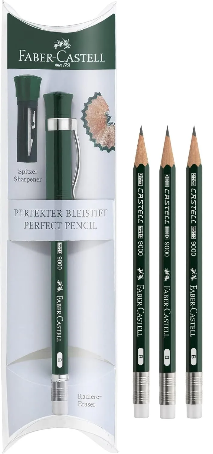 Faber-Castell Castell 9000 Bleistift B mit Verlängerer