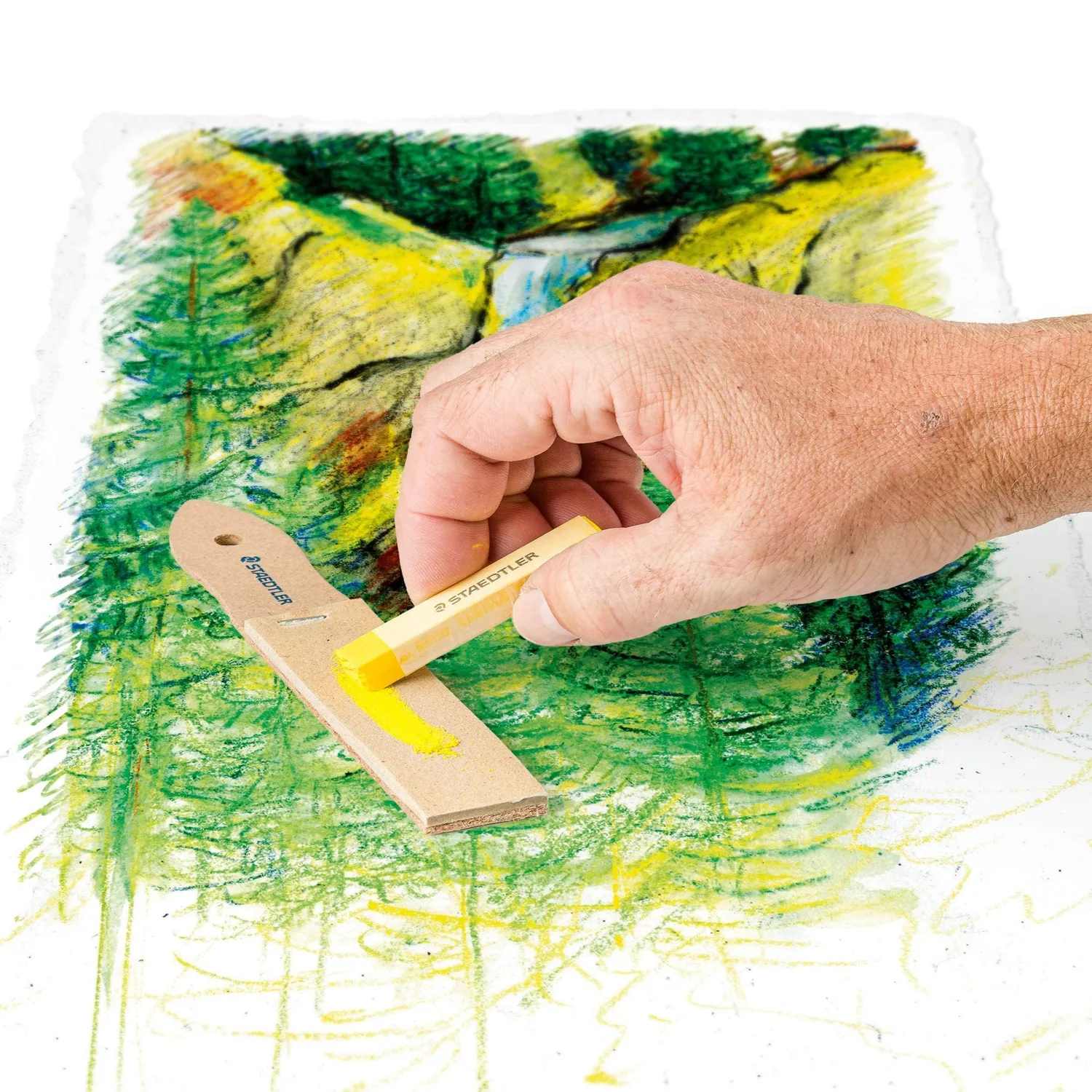 STAEDTLER 923 Sandpapier 12 Blatt fein auf Holzgriff