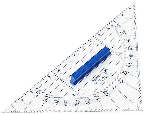 STAEDTLER Mars 568 Geodreieck mit Griff glasklar