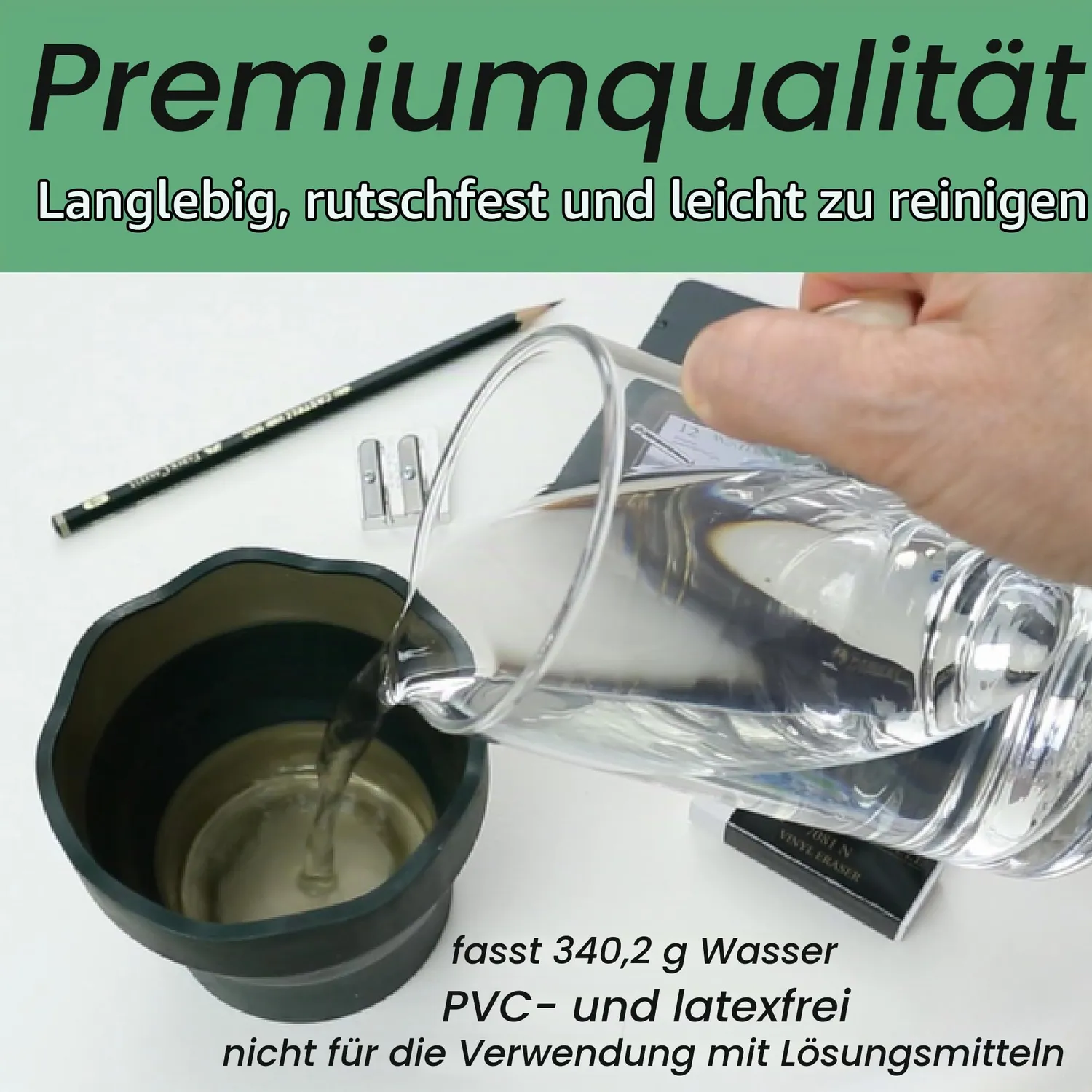 Faber-Castell Clic & Go 181520 Wasserbecher grün faltbar