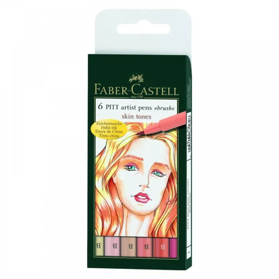 Faber-Castell Pitt Artist Pen Skin Tuschestifte 6er B