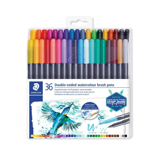 STAEDTLER 3001 Doppelfasermaler Pinselstifte Etui