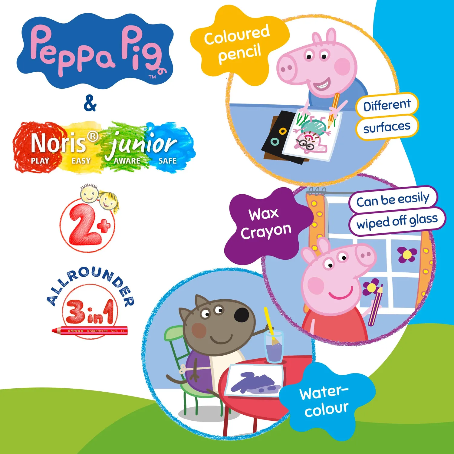 STAEDTLER Noris junior Peppa Wutz Buntstifte 3-in-1