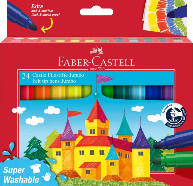 Faber-Castell Jumbo Filzstifte 24er auswaschbar