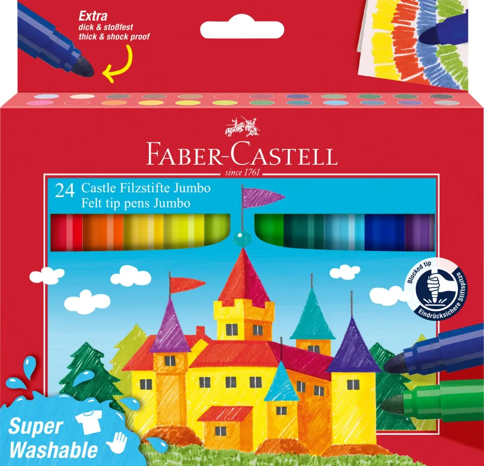 Faber-Castell Jumbo Filzstifte 24er auswaschbar
