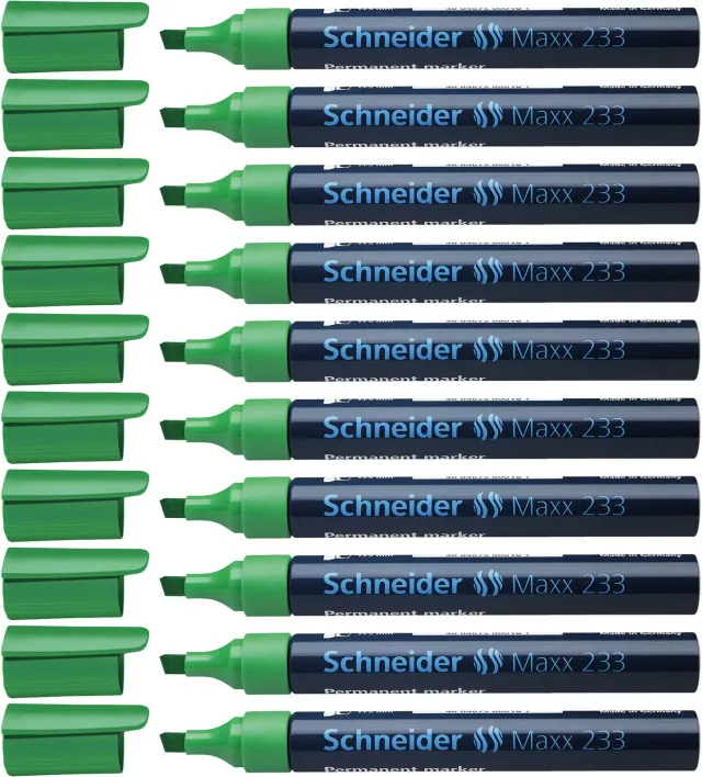 Schneider Maxx 233 Permanent-Marker 10er Pack Keilspitze