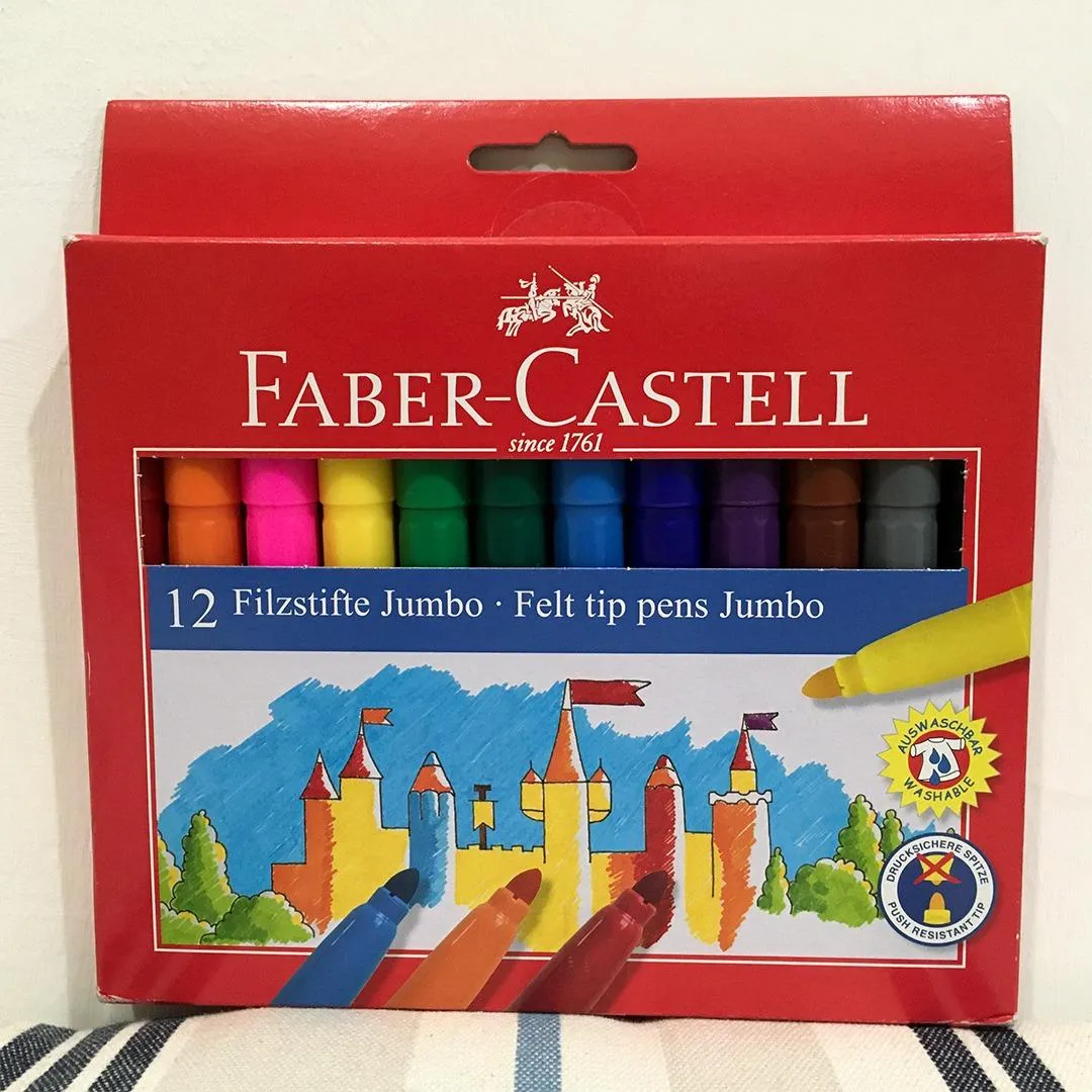 FABER-CASTELL Jumbo Filzstifte 3 mm Kartonetui